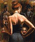 Fabian Perez Girl with Red Hair painting